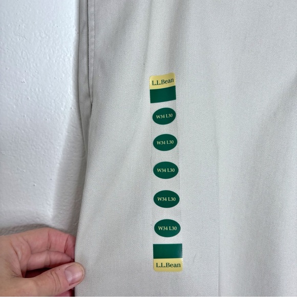 L.L.Bean Khaki Wrinkle Free Chinos Size 34x30 NWT - Picture 5 of 10